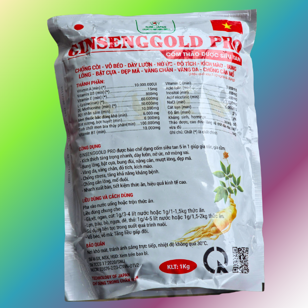 SUMI GINSENG GOLD PRO 1KG - Cốm Nhân Sâm 5 màu tăng trọng - Gói 1kg - Ảnh 3
