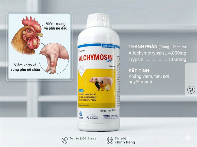 VIAVET CHYMOSIN ORAL 1 Lít - Chai - Ảnh 4