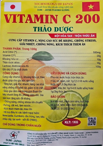 SUMI VITAMIN C 20% 1Kg - Gói 10in1 - Ảnh 3