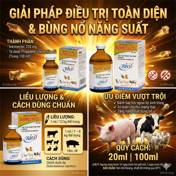 BIVERMECTIN 0.25% - chai 100ml
