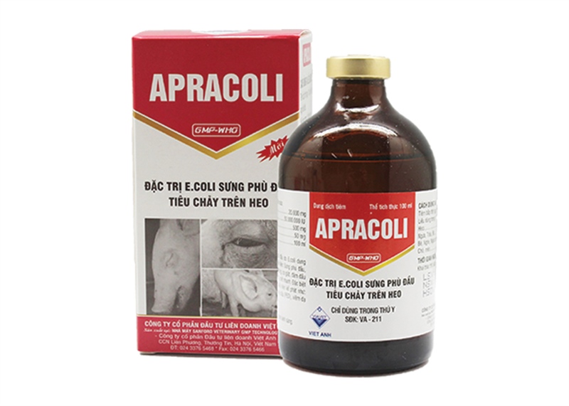 VIAVET APRACOLI - ĐẶC TRỊ E.COLI SƯNG PHÙ ĐẦU, TIÊU CHẢY - Lọ 100ml - Ảnh 2