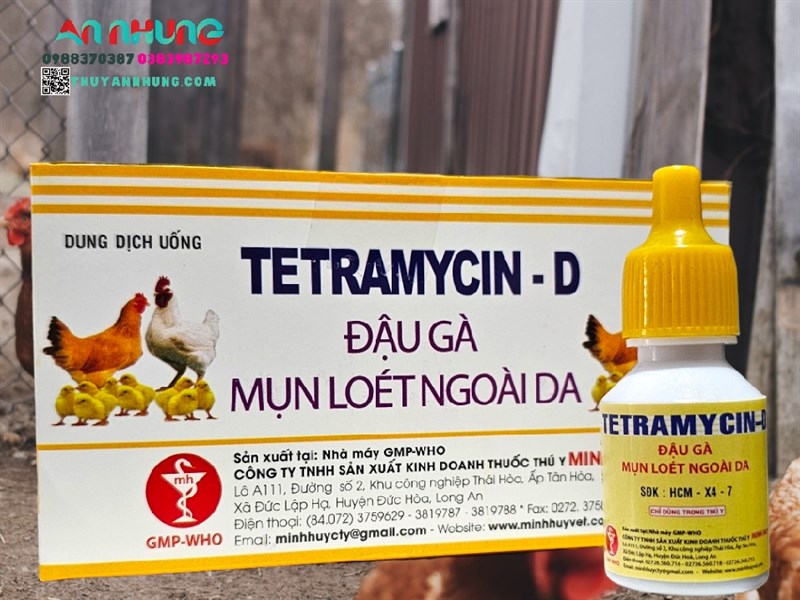 Minh Huy Teramycin (Đậu Gà) 10ml - Hộp 10 lọ - Ảnh 2