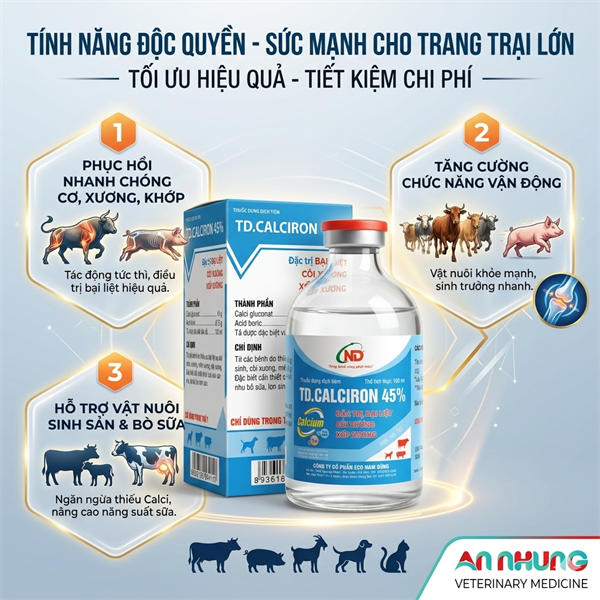 ND CALCIRON 45% (Truyền tĩnh mạch) 100ml - 100ml - Ảnh 3