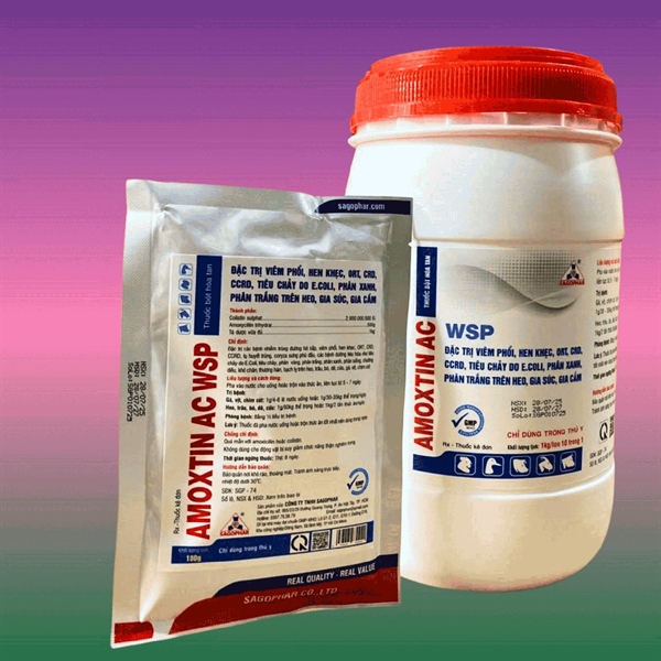 SAGOPHAR AMOXTIN 50% AC WSP XANH - 1kg - Amox Colis (N) - Lon 10in1 - Ảnh 3