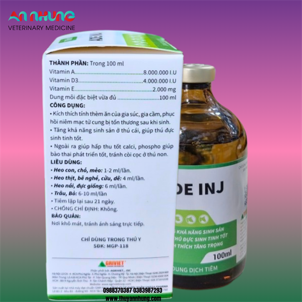 AGRI ADE INJ 100ML - Chai 100 ml - Ảnh 3