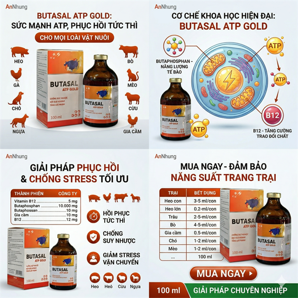 AGRI BUTASAL - ATP GOLD 100ml ( Đỏ Cam) - Lọ - Ảnh 5