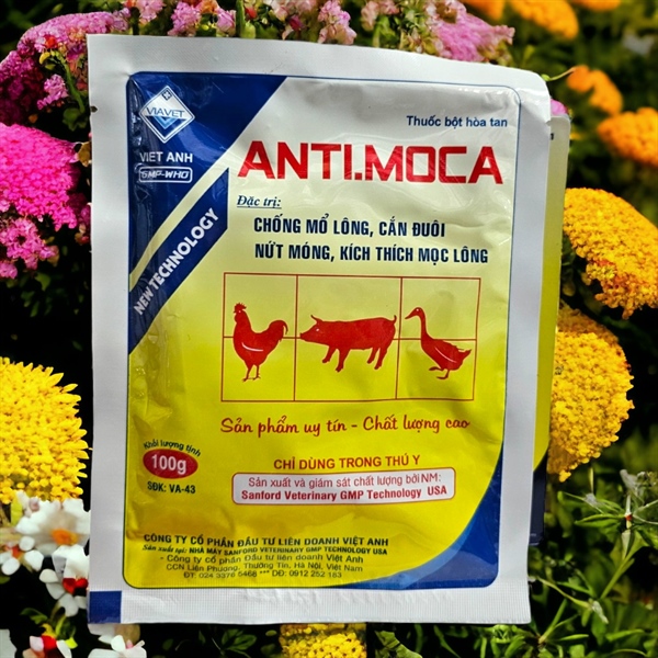 VIAVET Anti Moca 100gr - Cắn mổ, mọc lông - Hộp 10 gói - Ảnh 4