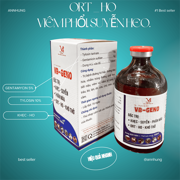 VB GENO ( GENTA TYLO) - Chai 100ml - Ảnh 4