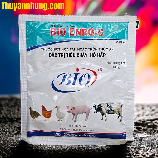 Bio Enro C 100gr - Hô hấp, tiêu chảy - Gói