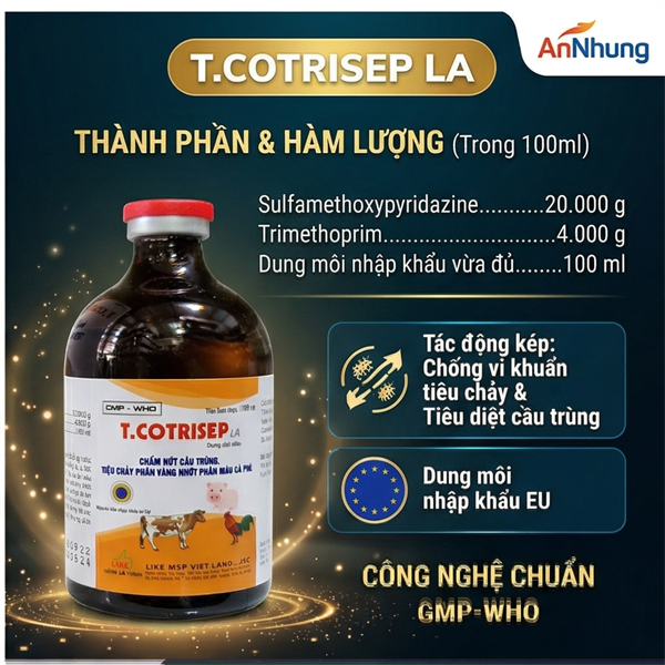 LIKE T. COTRISEP LA ( SulfaTrime) - Chai 100 ml - Ảnh 3
