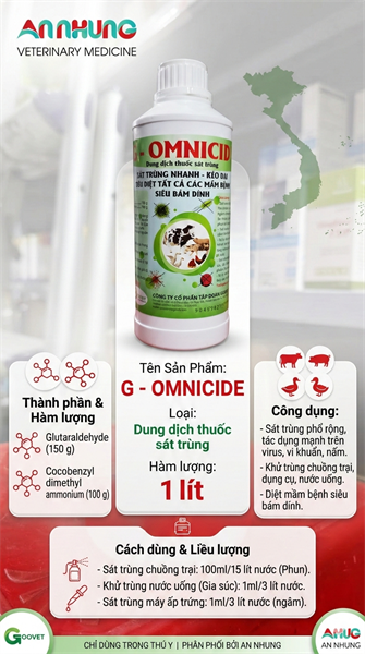 Goovet Omnicide 1 Lít - chai - Ảnh 5