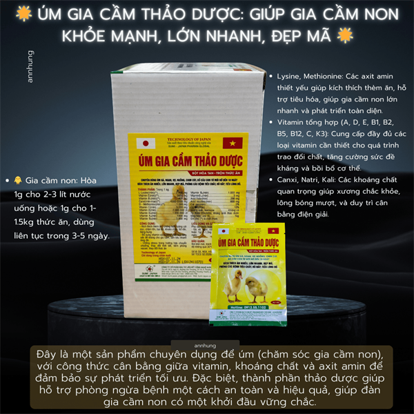SUMI Úm gia cầm thảo dược 50g - Hộp 20 gói - Ảnh 4