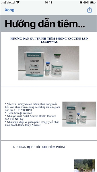 Vaccine Viêm Da Nổi Cục Lumpyvac 25 Liều - Lọ - Ảnh 2