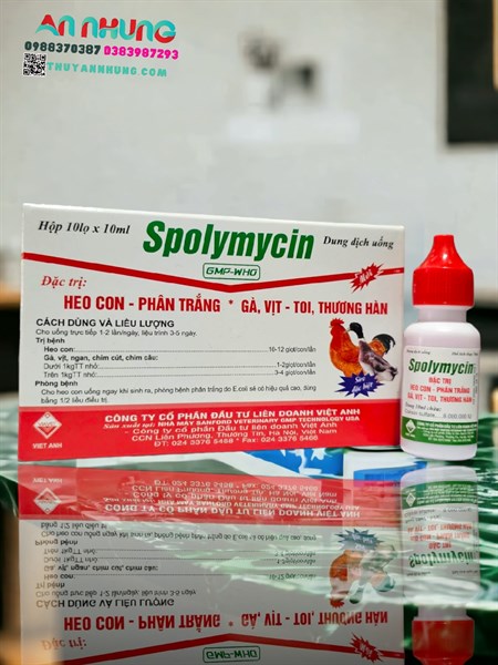 VIAVET Spolymycin Oral 10ml - Colistin, tiêu chảy nước hồng - Hộp 10 lọ - Ảnh 3