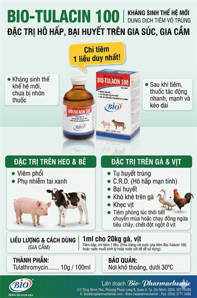 Bio Tulacin 100 20ml + Nước pha 100ml - chai - Ảnh 4