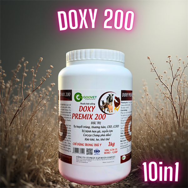 GOOVET DOXY PREMIX 200 - 1kg - Lon 10in1 - Ảnh 2