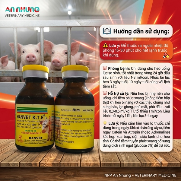 Kháng thể Heo - Hanvet KTE 20ml - Lọ 10 liều - Ảnh 3
