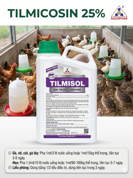 SAGOPHAR TILMISOL 25% - 1 LÍT - Can - Ảnh 4
