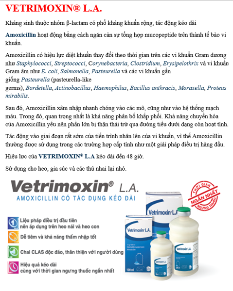 CEVA VETRIMOXIN ® LA 250ml - Pháp - chai 250ml - Ảnh 2