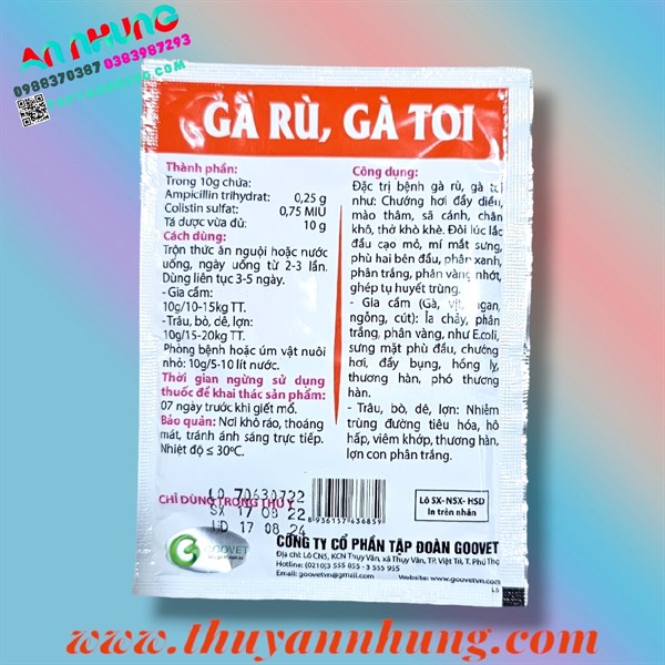 Goovet gà rù, gà toi 10gr - Hộp 50 gói - Ảnh 5