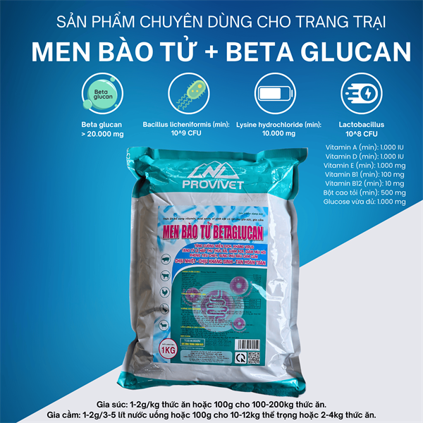 KPL MEN SỐNG BÀO TỬ BETA GLUCAN ADE 1kg(5in1) - Gói - Ảnh 2