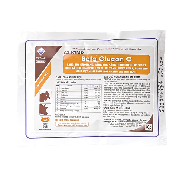 VIAVET BETA GLUCAN C 1kg - xô 10in1 - Ảnh 2
