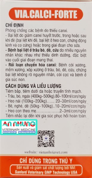 VIA CALCI FORTE 100ml - chai 100ml - Ảnh 3