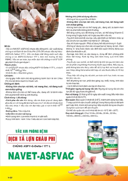 NAVET- ASFVAC 10L (dịch tả lợn châu phi) - Lọ 10 Liều - Ảnh 4