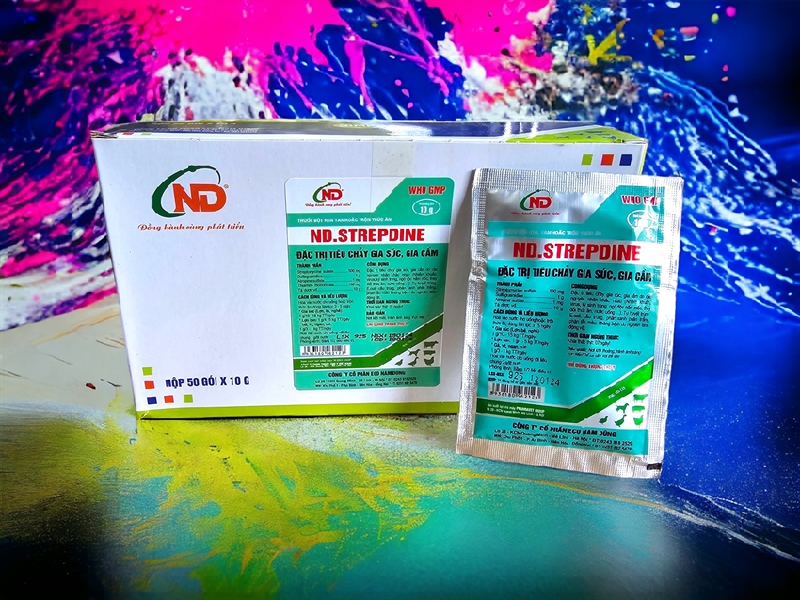 ND Strepdine 10gr - Đặc trị tiêu chảy - Gói - Ảnh 3