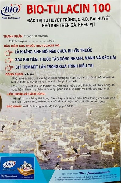 Bio Tulacin 100 20ml + Nước pha 100ml - chai - Ảnh 3