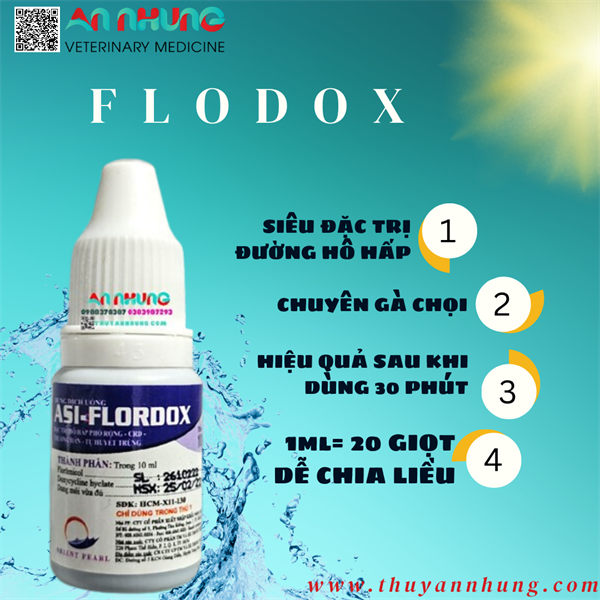NPD Flordox Oral 10ml - Hen khẹc, Thương hàn, Tụ huyết trùng - Hộp 20 lọ - Ảnh 2