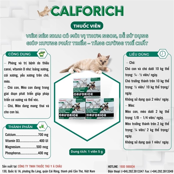 Á Châu CALFORICH - calci viên - Hũ 100 viên - Ảnh 2
