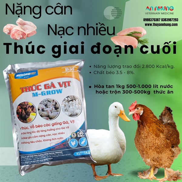 MEKONG D50 THÚC GÀ VỊT 1kg - Gói 1Kg
