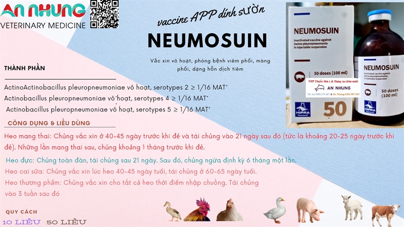Vaccine Hipra Neumosuin - APP 10 Liều - Lọ 10 liều - Ảnh 3