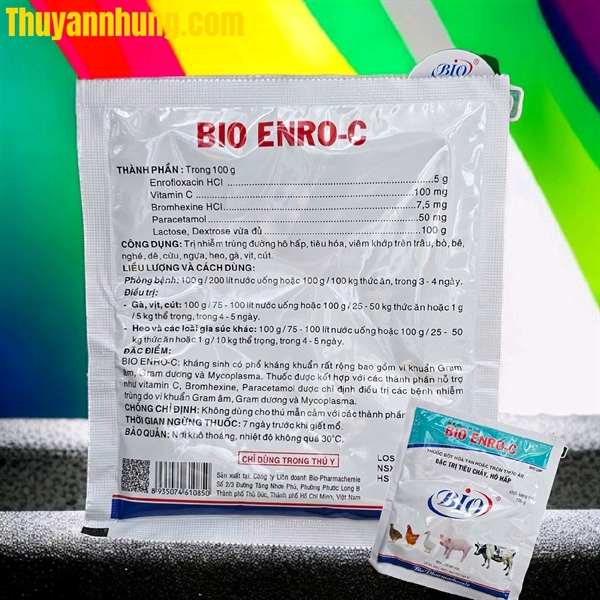 Bio Enro C 100gr - Hô hấp, tiêu chảy - Gói - Ảnh 4