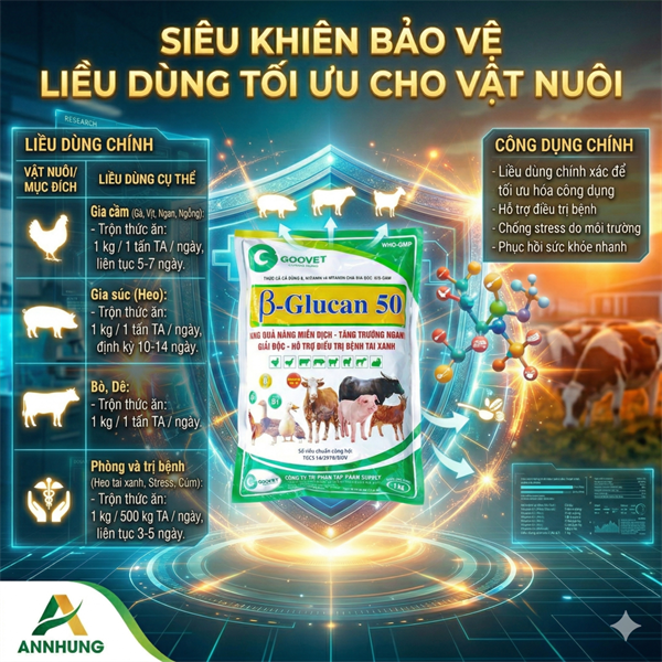 GOOVET B GLUCAN 50% 1KG - Gói 5in1 - Ảnh 3