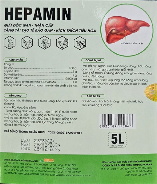 AGRI HEPAMIN 5 LÍT - CAN/5 LÍT - Ảnh 5