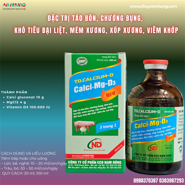 ND CALCIUM MG D3 100ml - Lọ 100ml - Ảnh 2