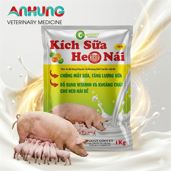 GOOVET KÍCH SỮA HEO NÁI 1kg - Gói 5in1