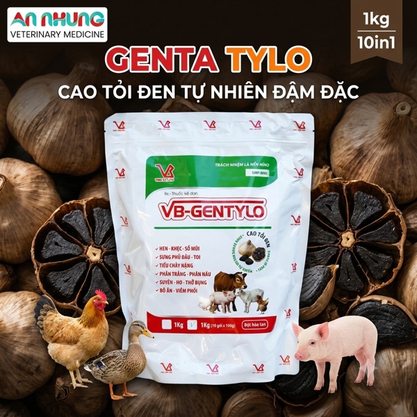 VB - GENTA TYLO 1kg - Cao tỏi đen, đông trùng hạ thảo - Gói (10in1)