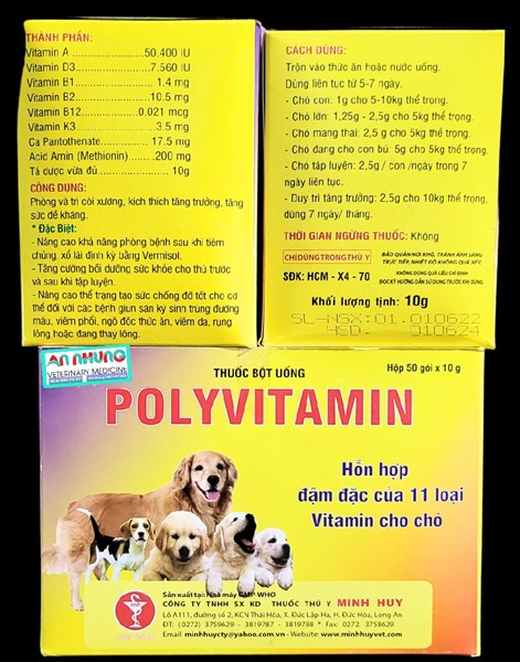 Minh Huy PolyVitamin (chó,mèo) 10gr - Hộp 50 gói - Ảnh 5