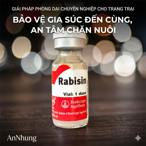 Vaccine - Dại Chó, Mèo - RABISIN 1 Liều - Màu đỏ - Liều - Ảnh 2