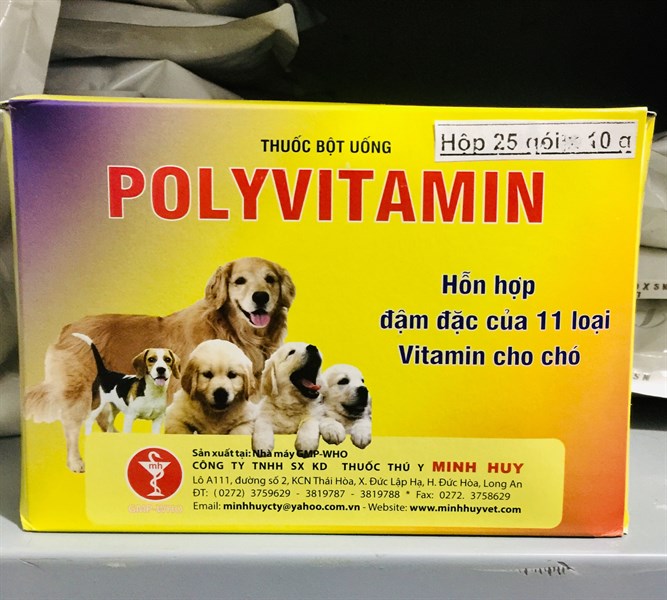 Minh Huy PolyVitamin (chó,mèo) 10gr - Hộp 50 gói