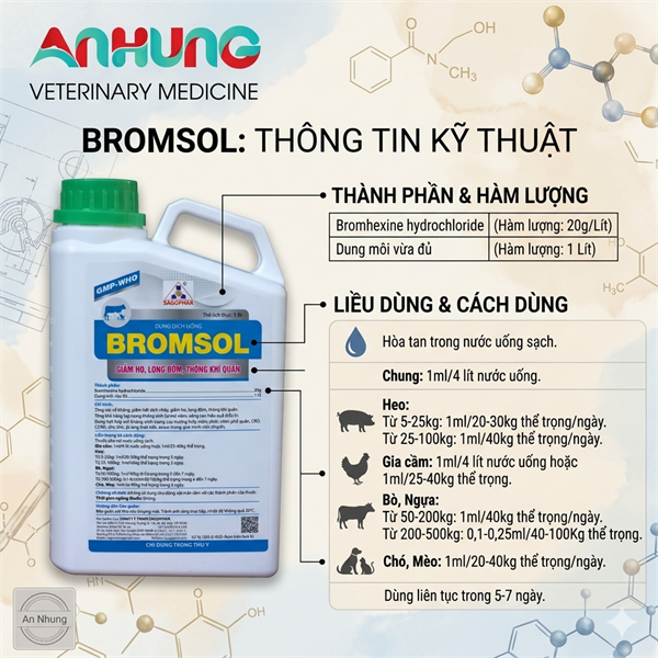 SAGOPHAR BROMSOL 1 Lít - CHAI 1 lít - Ảnh 4