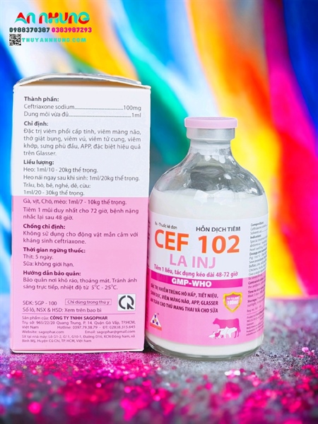SAGOPHAR CEF 102 LA - 72H - CEFTRI ONE (N) - Lọ - Ảnh 4