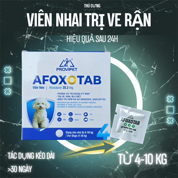 PROVET AFOXO TAB (4-10kg) - Viên