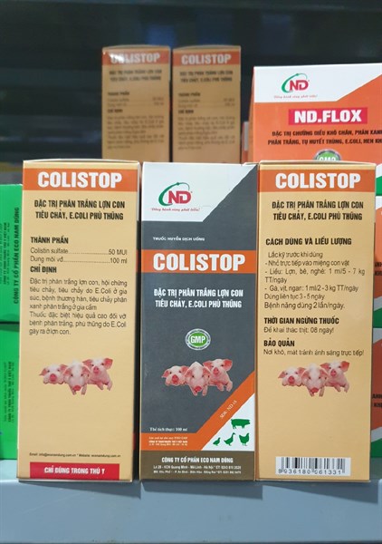 ND COLISTOP Oral 100ml - Phân trắng lợn con - Lọ 100ml - Ảnh 2