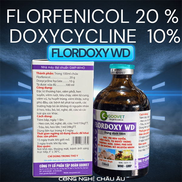 GOOVET FLOR DOXY WD ( Flo 20% + Doxy 10%) - Chai 100ml - Ảnh 5
