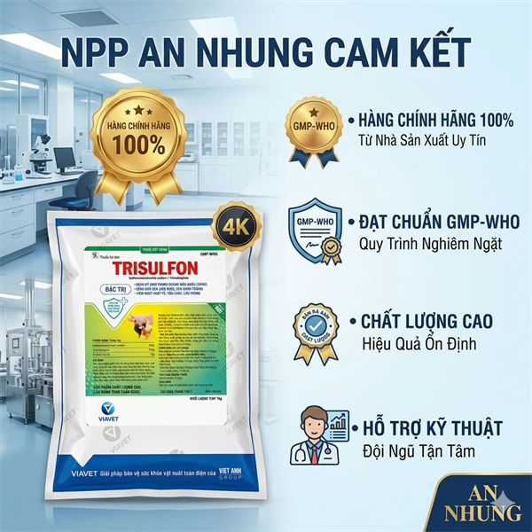 VIA TRISULFON 1 kg - Sulfa Trime - Gói (10in1) - Ảnh 5