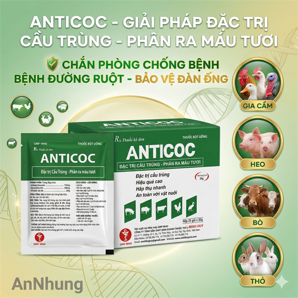 Minh Huy Anticoc 20gr - Gói 20gr